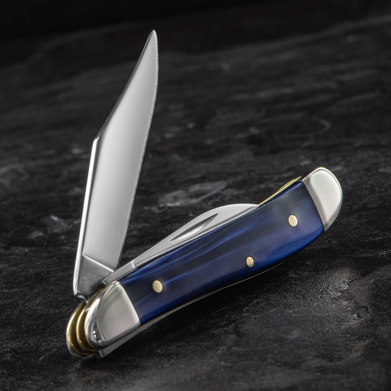 Case Peanut Blue Pearl Folding Knife 6 Case Peanut Blue Pearl Folding Knife - Image 4