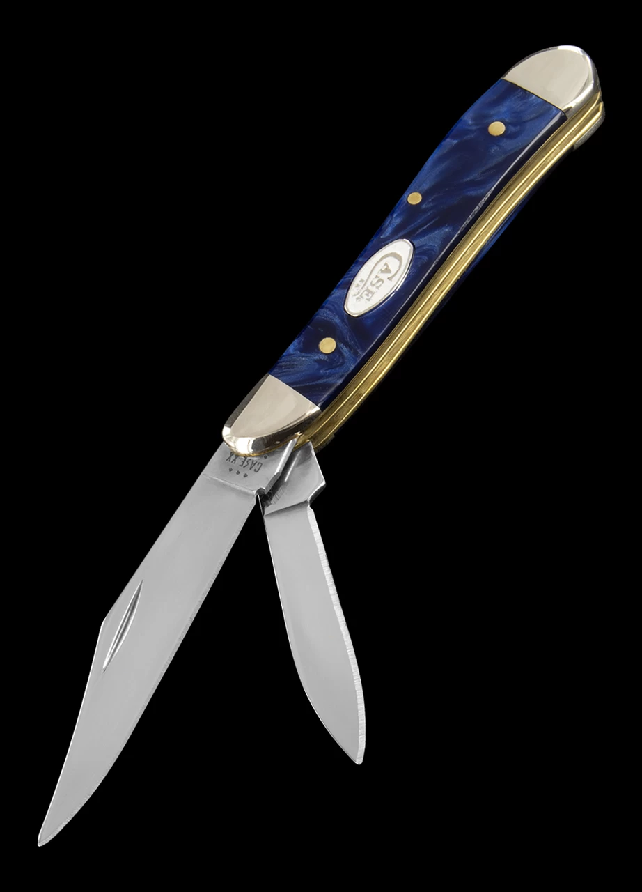 Case Peanut Blue Pearl Folding Knife 4 Case Peanut Blue Pearl Folding Knife - Image 2