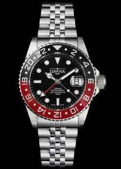 Davosa Ternos Pro GMT Automatic Black/Red Pentalink -Outdoor Sport Online Shop DAVOS 16157109 32148.1646734372