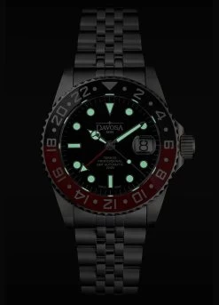 Davosa Ternos Pro GMT Automatic Black/Red Pentalink