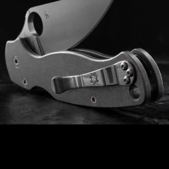 Titech Spyderco PM2 Stone Washed Titanium Scales -Outdoor Sport Online Shop HH SC SW P2.2 78155.1635785472