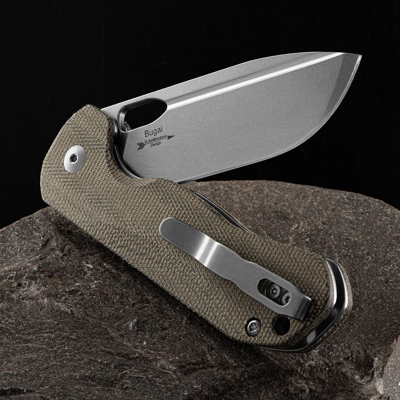Kizer Bugai Micarta Folding Knife 4 Kizer Bugai Micarta Folding Knife - Image 2