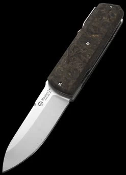 Maserin Silver 410 Fat Carbon "Gold Dark Matter" Folding Knife -Outdoor Sport Online Shop MAS410 G 08696.1689087657