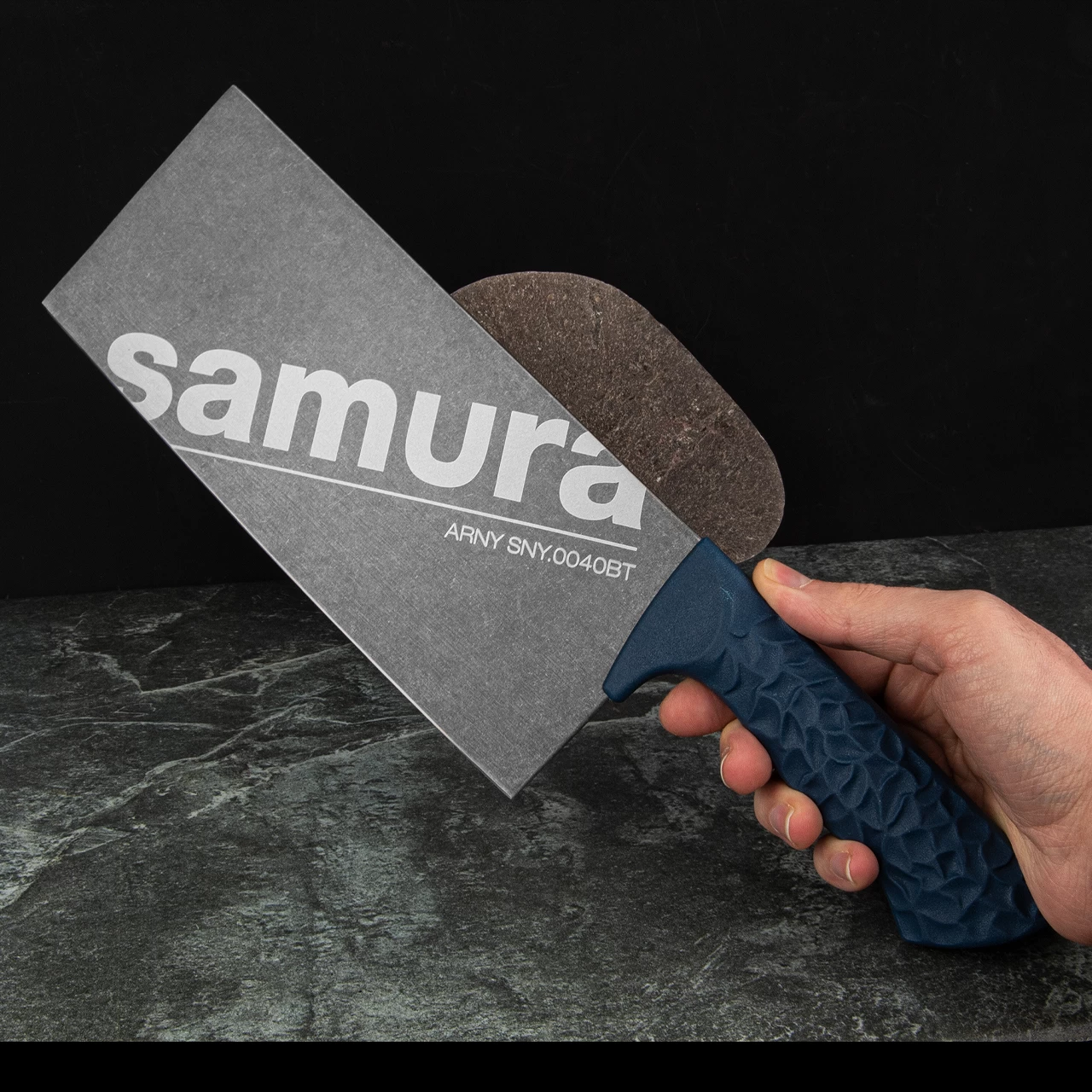 Samura ARNY Asian Chef's Knife Blue 4 Samura ARNY Asian Chef's Knife Blue - Image 2