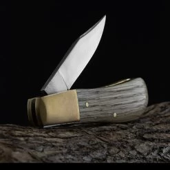 Michael May Barlow Oak Folding Knife